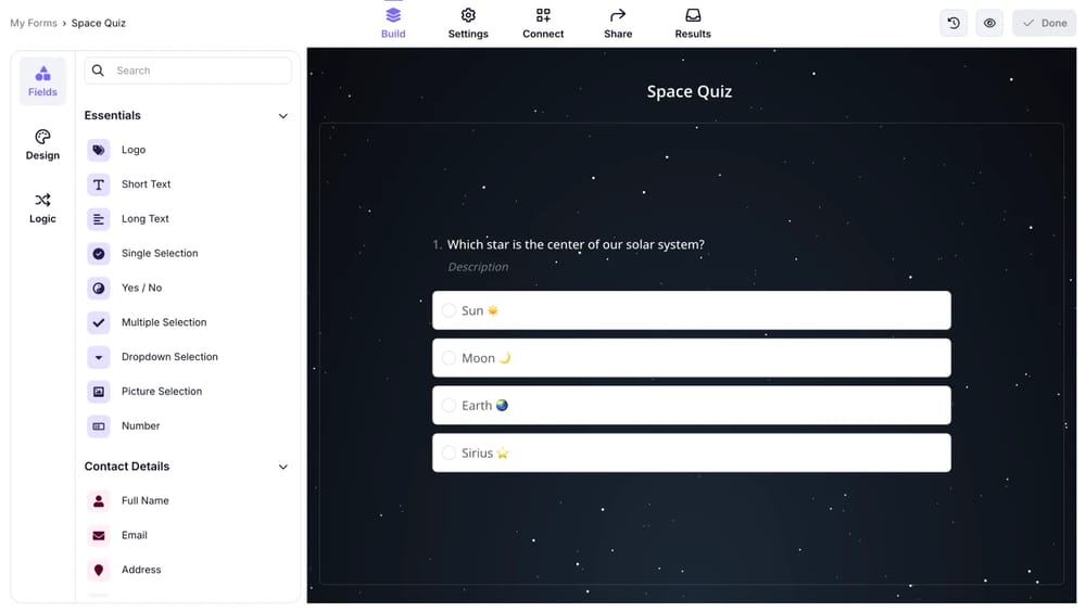 Edit the quiz questions