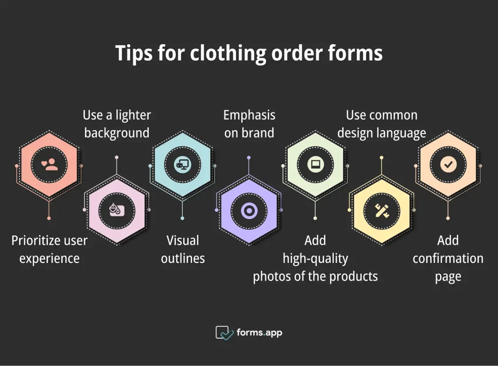 Expert tips for clothing order forms