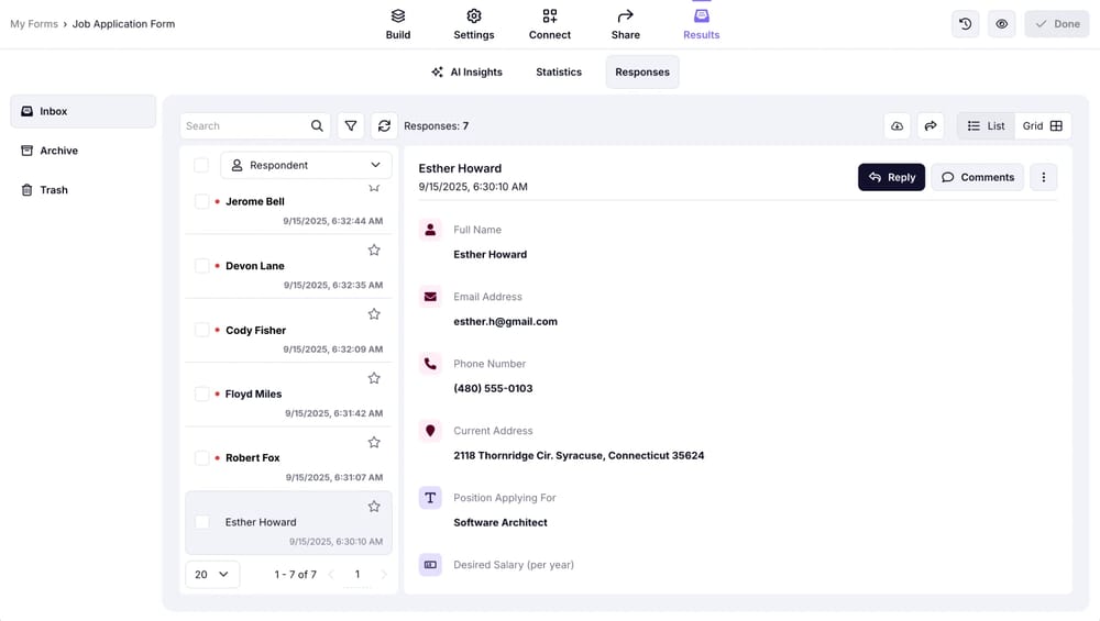 Check your applications