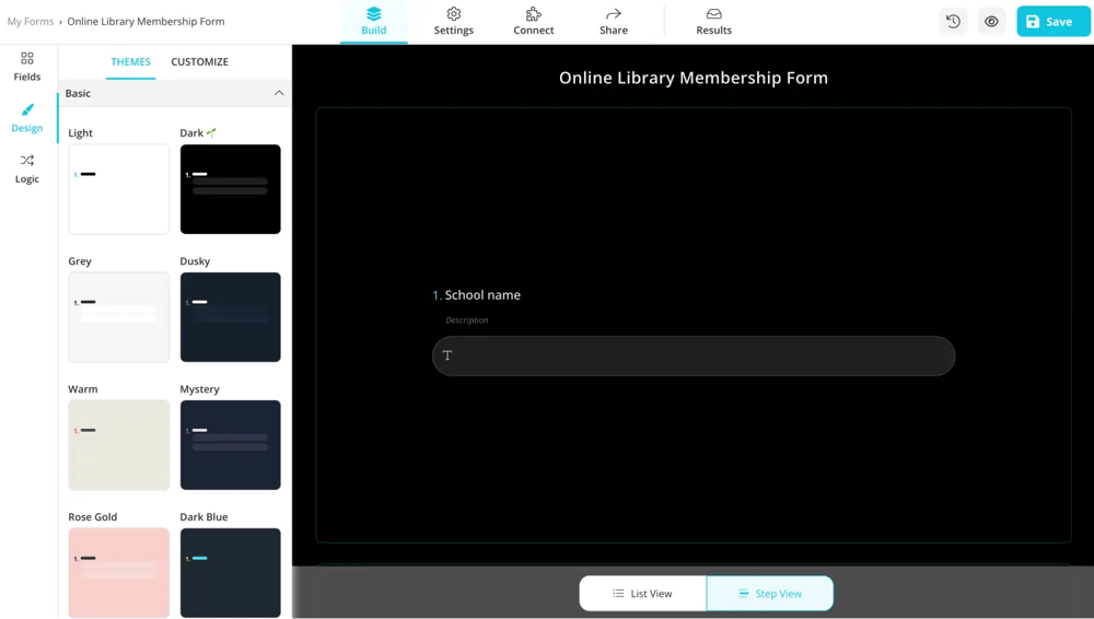 Style your membership form