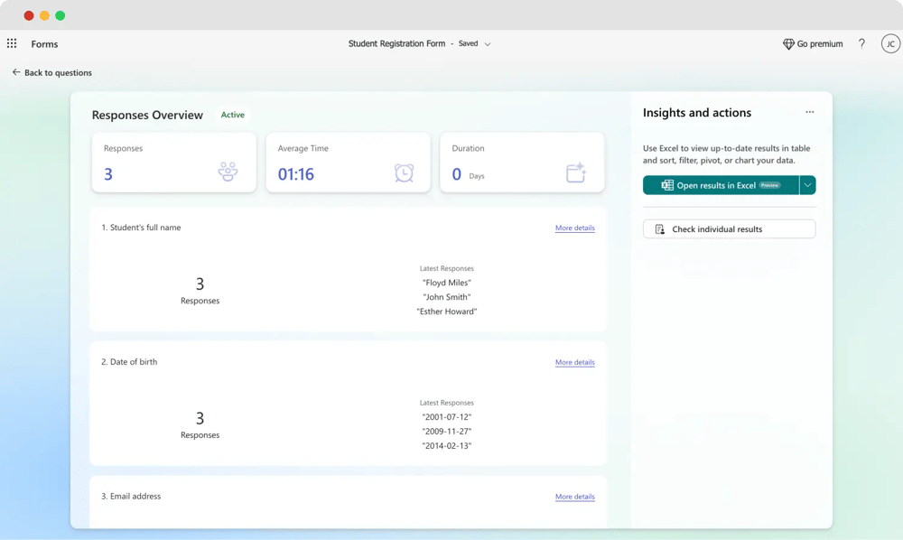 Start collecting responses