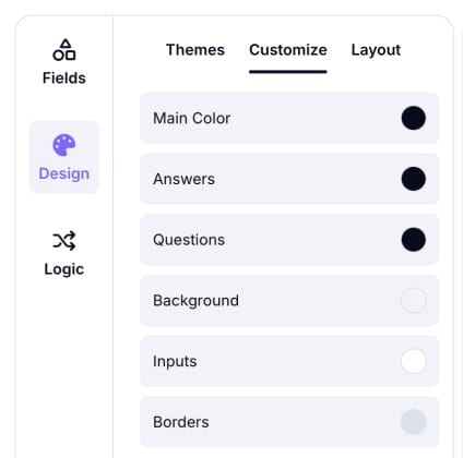 An image showing the color changing area from the “Customize” section