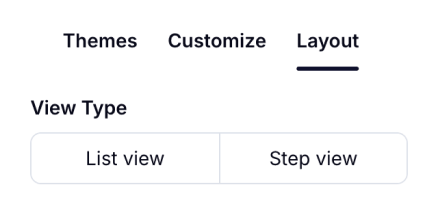 An image showing the place from the “Design” tab and the “Layout” section where you can change your form’s view type