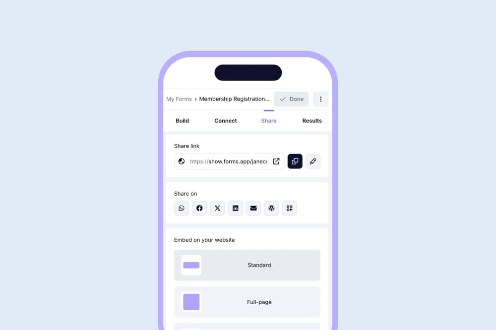 Share or embed your form