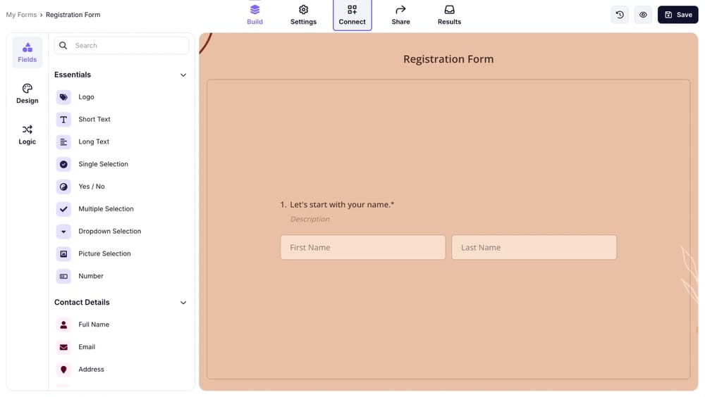 Create forms in forms.app