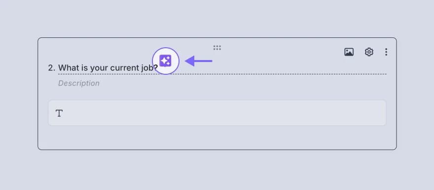 An image showing the “AI icon” that will appear next to your question