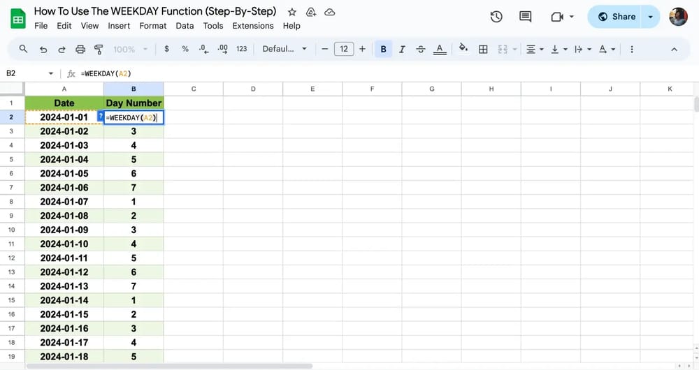 Wenden Sie die Formel auf die anderen Zellen an