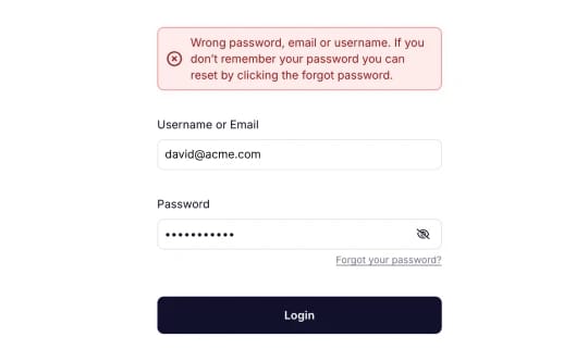 An image showing the warning message when an account is deleted