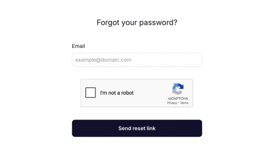 An image showing the area requesting your email address entering