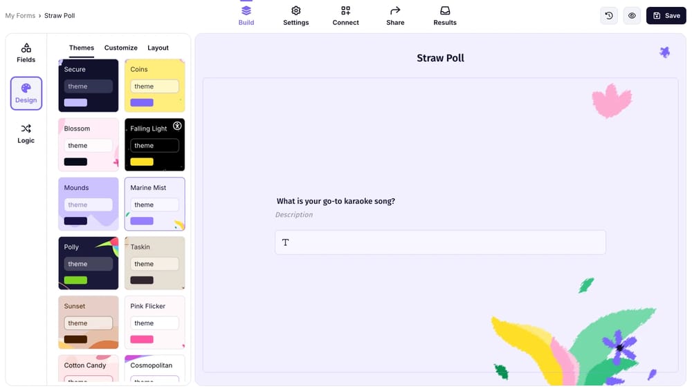 Changez le style du sondage