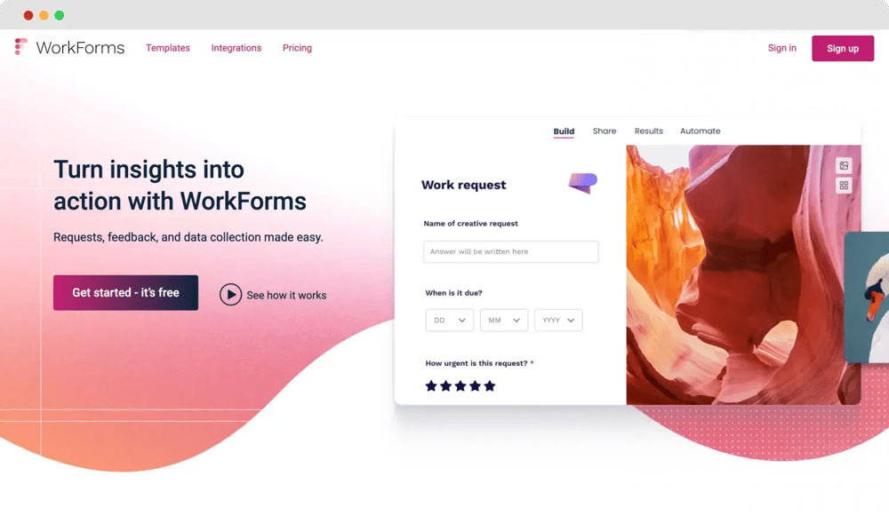 Die Homepage von Monday