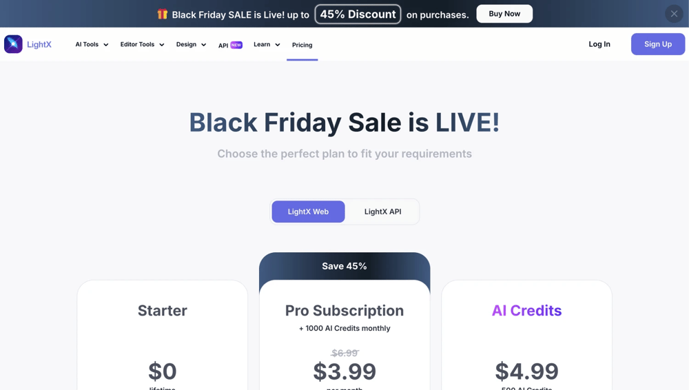 Black Friday Deal of LightX