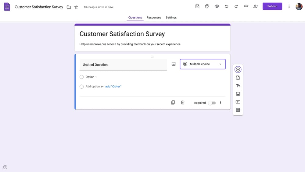 Google Form'una yeni bir soru eklemek