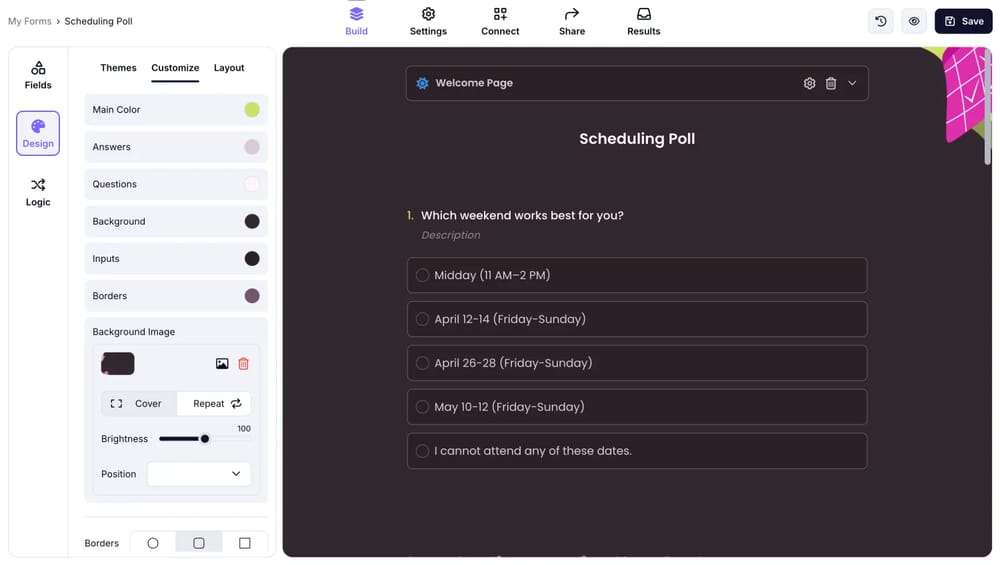 Customize how your poll looks