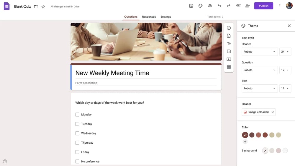 Customizing the appearance of the poll