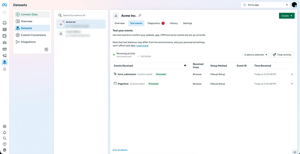 An image showing the page where your pixel status will be visible for you to check