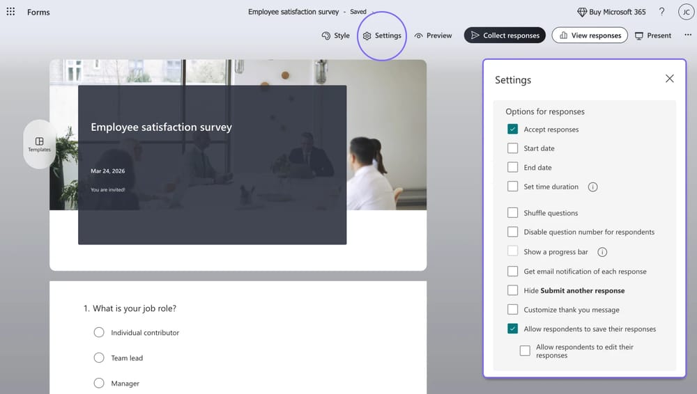 Customize the Settings