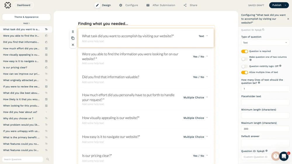 Workspace of Paperform
