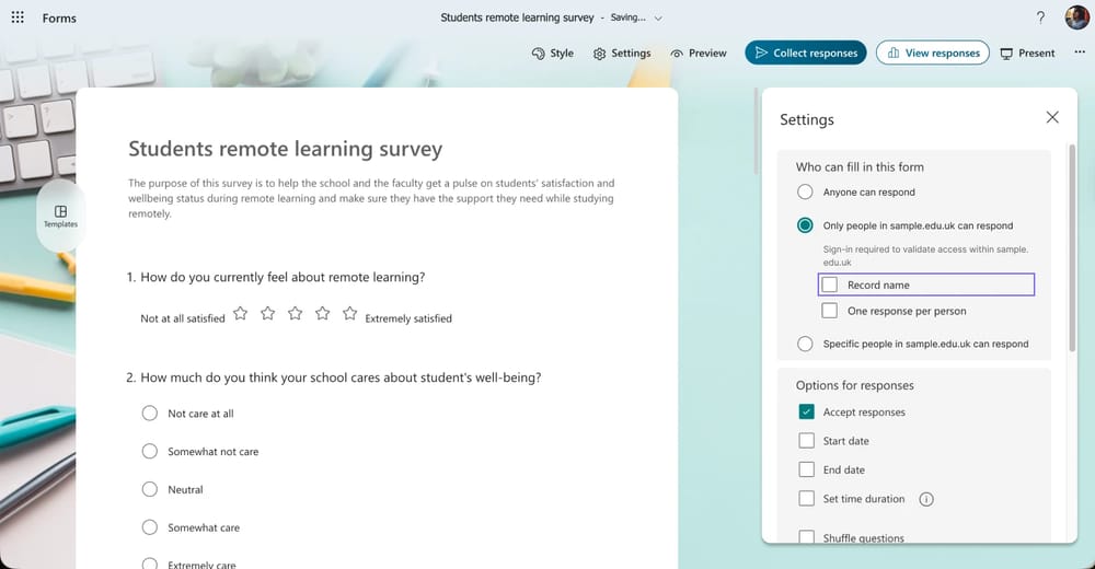 No registre los nombres para que los estudiantes se sientan más cómodos