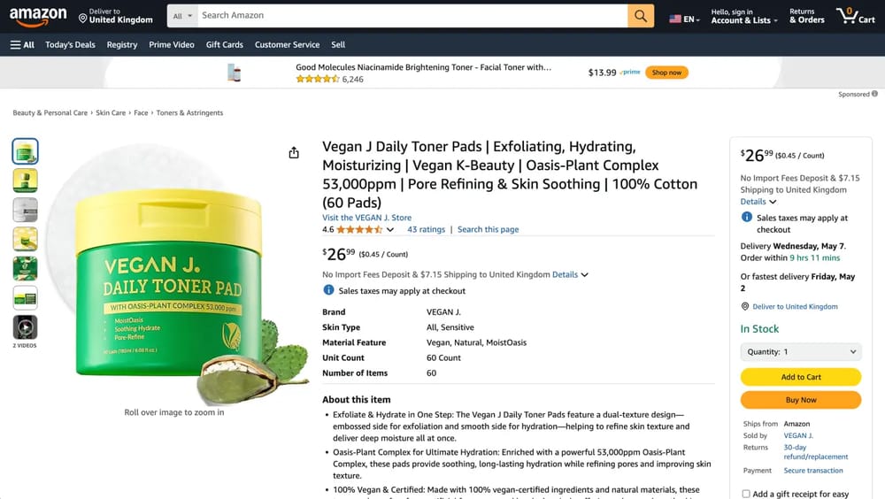 Amazon native marketing example (Source: Amazon)