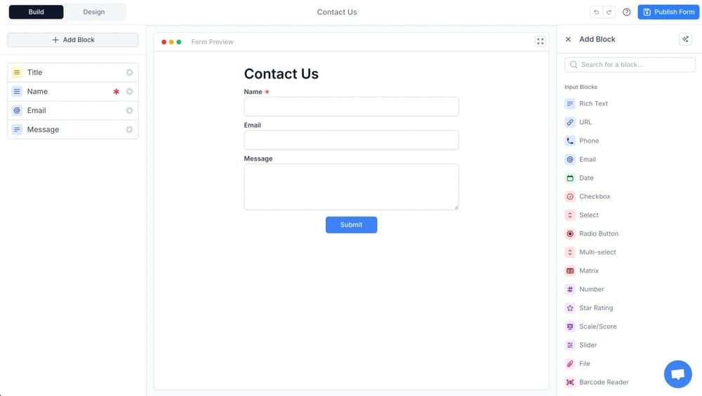 Workspace of NoteForms