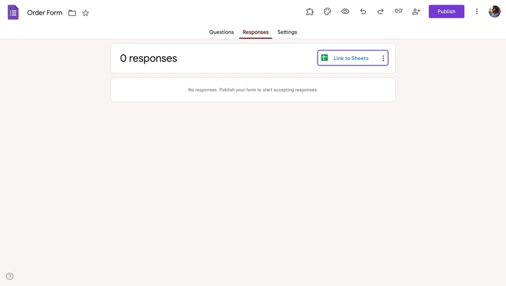 Google Forms’da “E-tabloya bağla” seçeneği