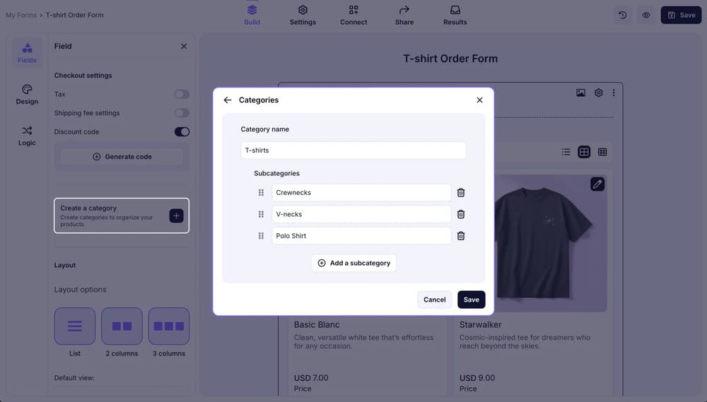 An image showing the “Category” section, where you can assign your item to the particular category you created