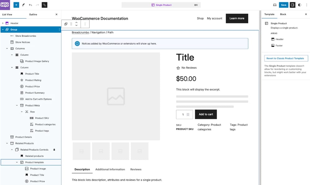 Workspace of WooCommerce&nbsp;(Source: WooCommerce)
