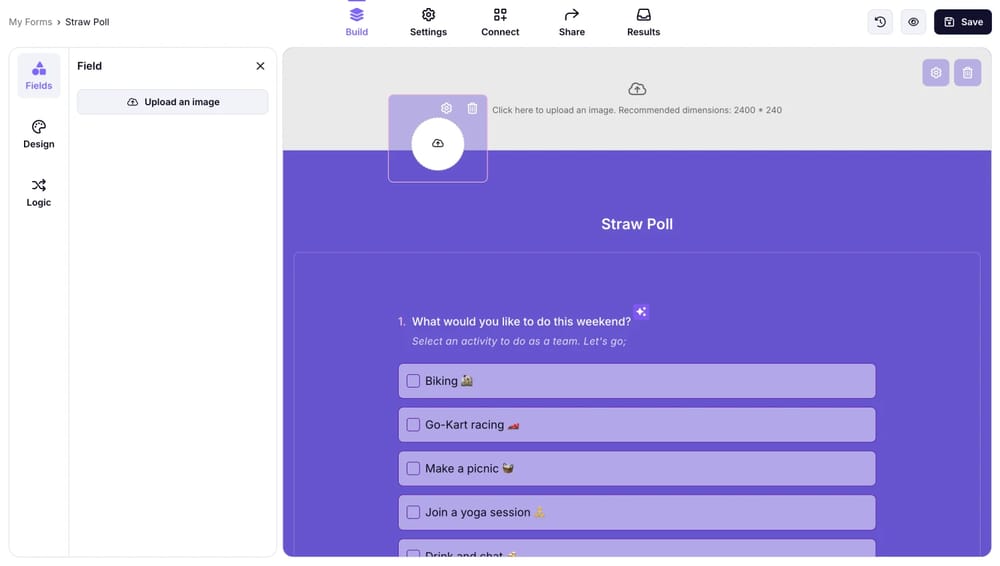 Add your own logo and cover