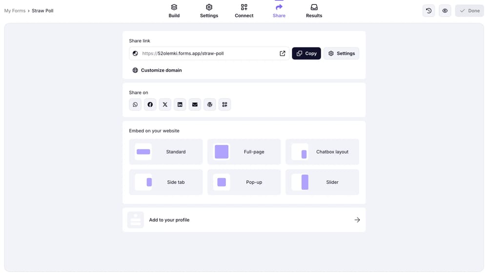 Share your straw poll