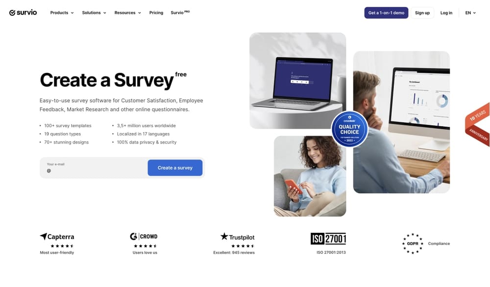 #24 alternative à SurveyMonkey - Survio