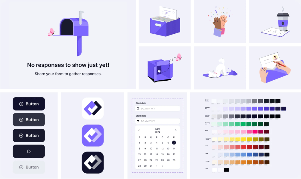 Some components from the new design system of forms.app