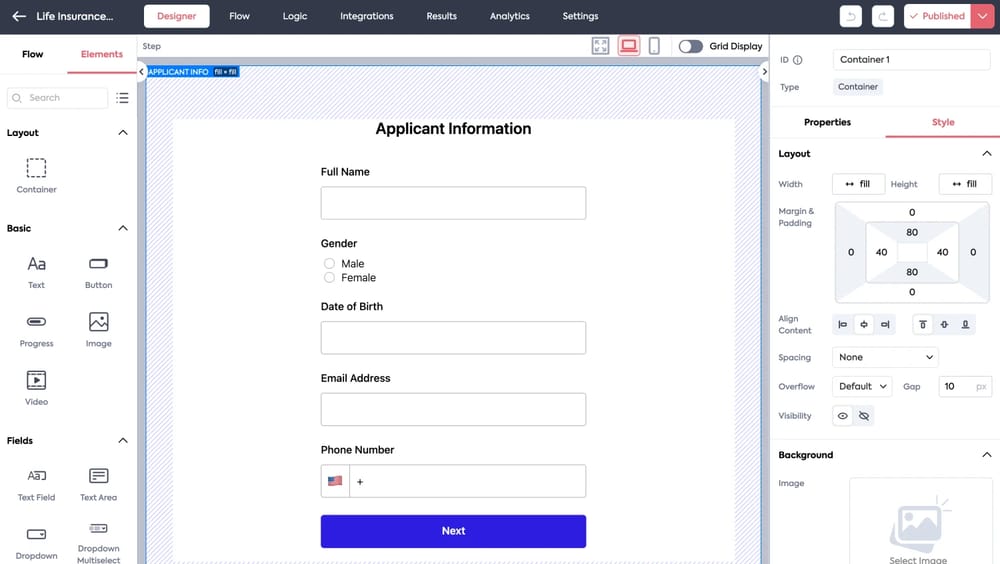 Workspace of Feathery