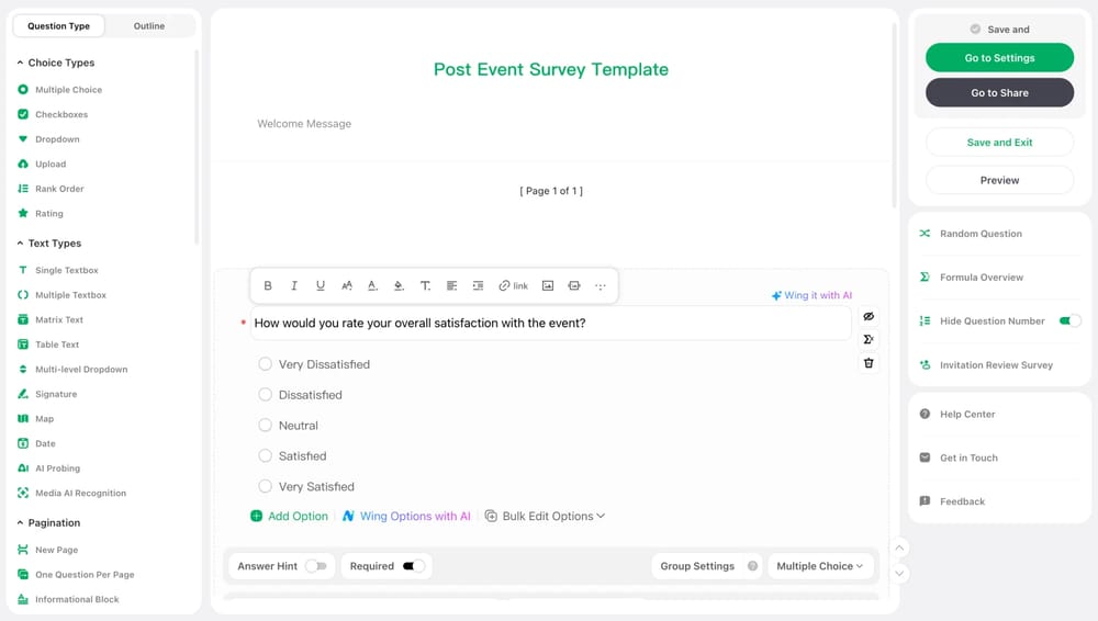 Workspace of SurveyMars