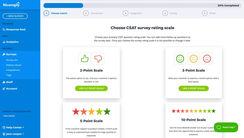 Workspace of Nicereply