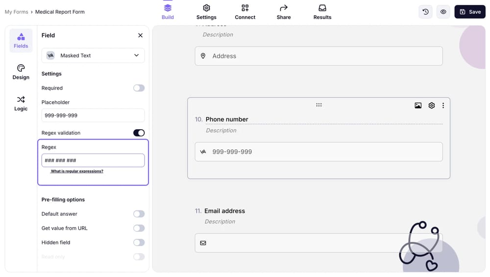 Regex doğrulamasını özelleştirin
