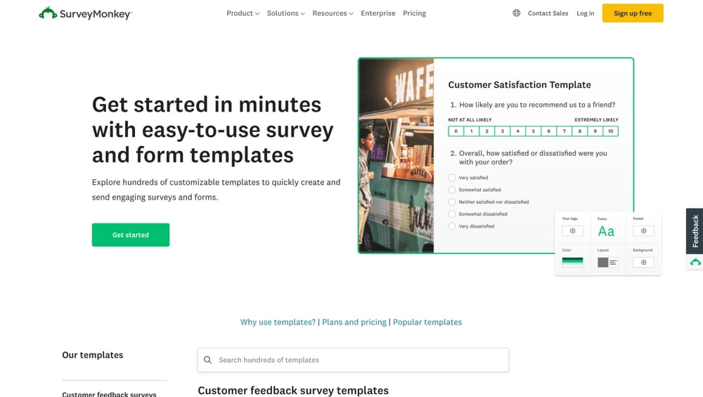 SurveyMonkey templates