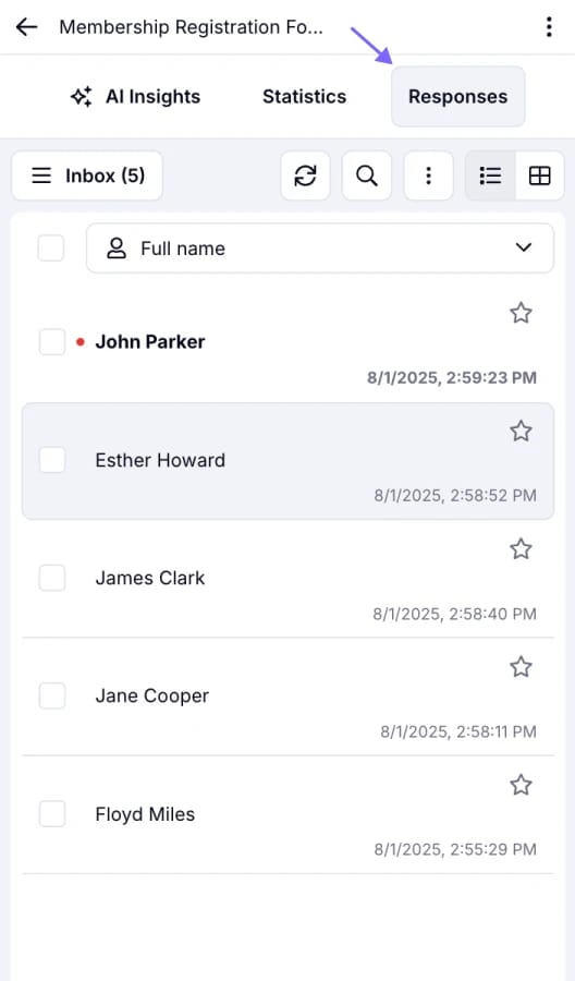 An image showing the “Results” tab