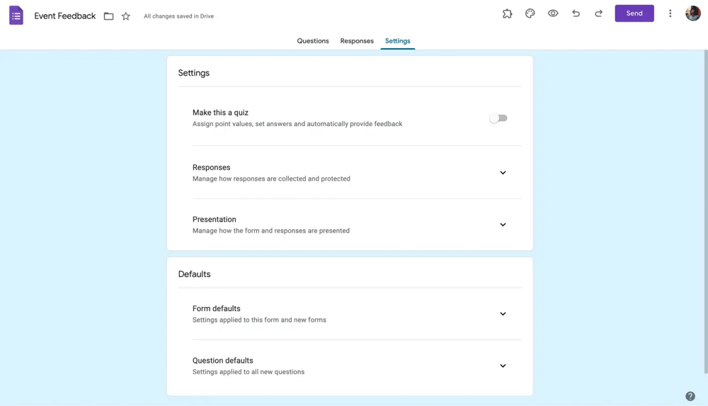 Ayarları tamamlayın