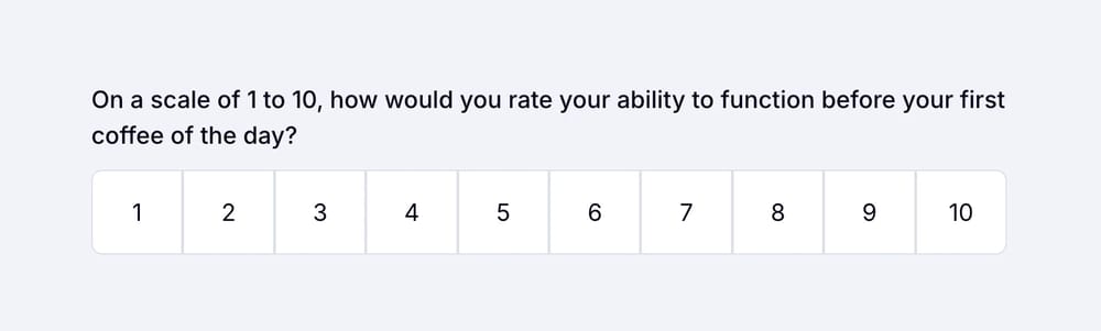 Una divertida pregunta de calificación