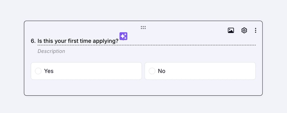 An image showing an example of the edited “Yes/No” field