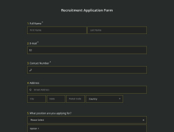 Recruitment Application Form Template