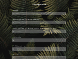Sales Inquiry Form Template