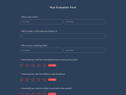 Peer Evaluation Form Template