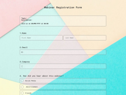 Webinar Registration Form Template
