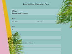 Zoom Webinar Registration Form Template