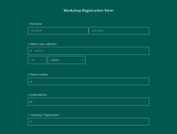 Workshop Registration Form Template