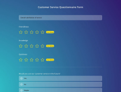 Müşteri Hizmetleri Anket Formu Şablonu