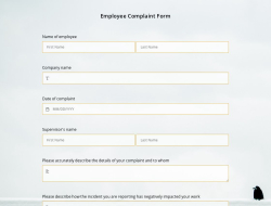 Employee Complaint Form Template