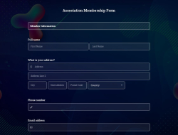 Association Membership Form Template